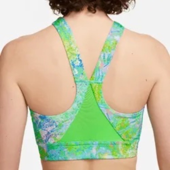 NIKE Dri Fit Swoosh Wrap AOP Bra - Picture 2 of 4